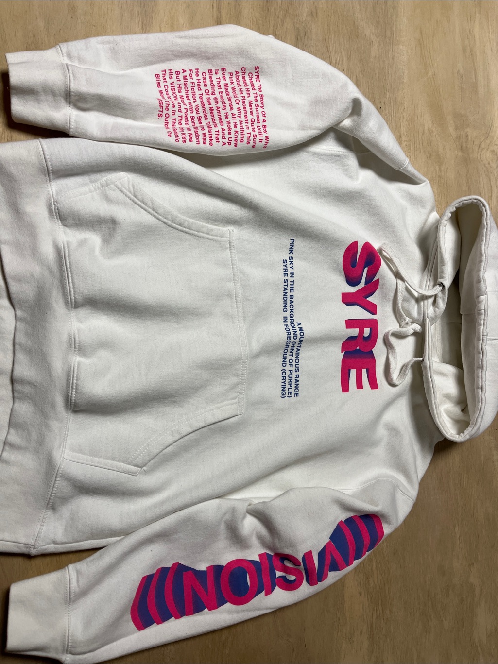 Jaden Smith Syre White  Pink  Blue Graphic Hoodie